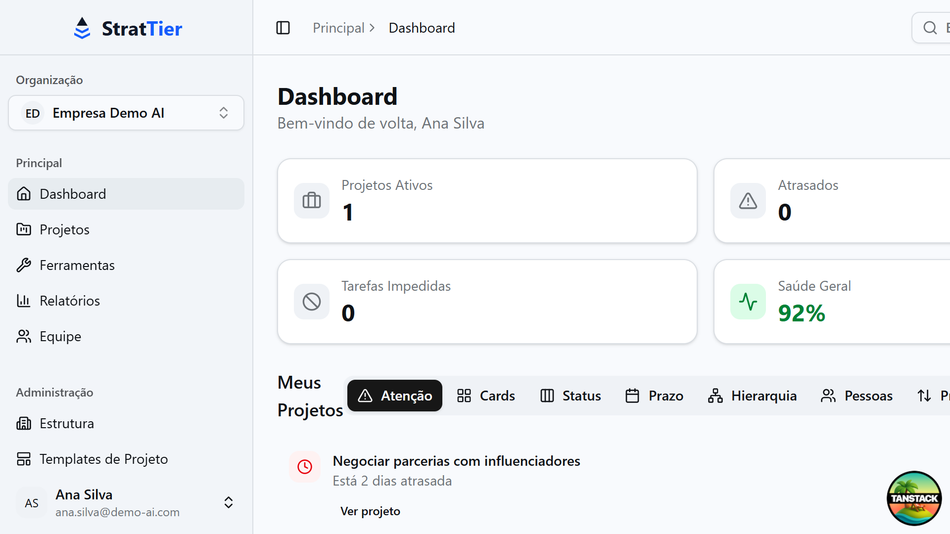 StratTier AI Copilot providing insights