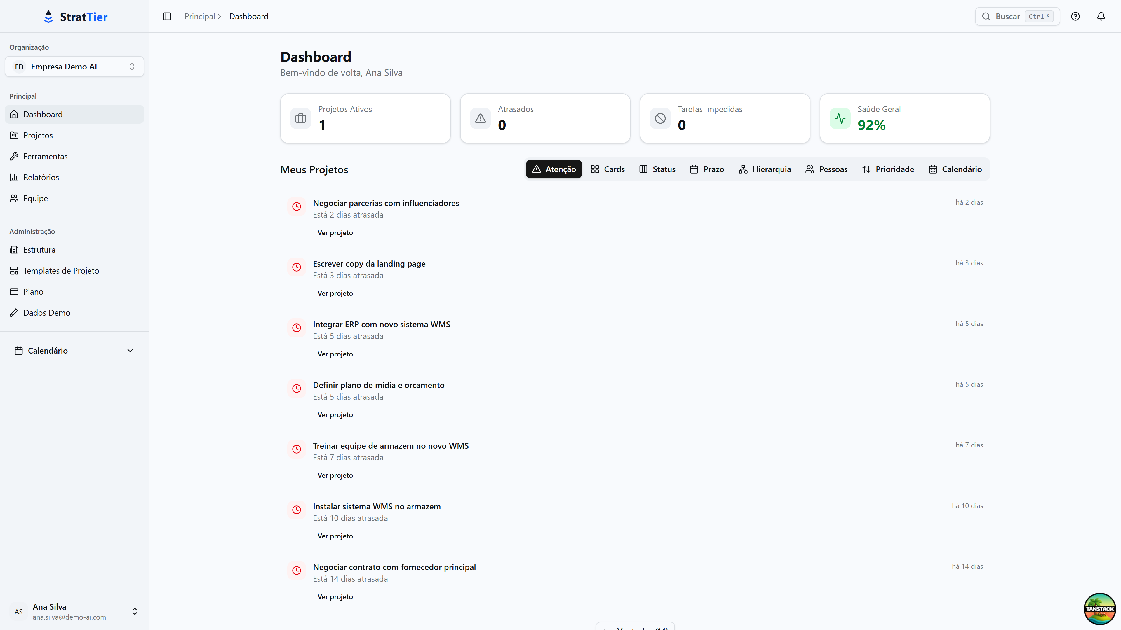 AI risk alert detecting potential blockers
